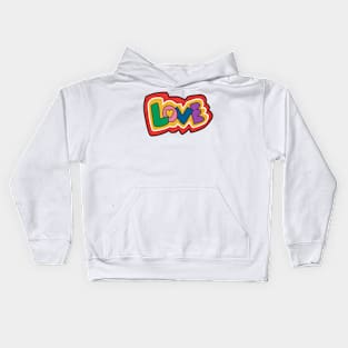 Hippie Love (4) Kids Hoodie